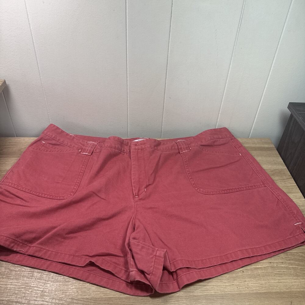 Vintage Y2K 2003 Old Navy Women's Red Cargo Shorts Size 20 100% Cotton LL